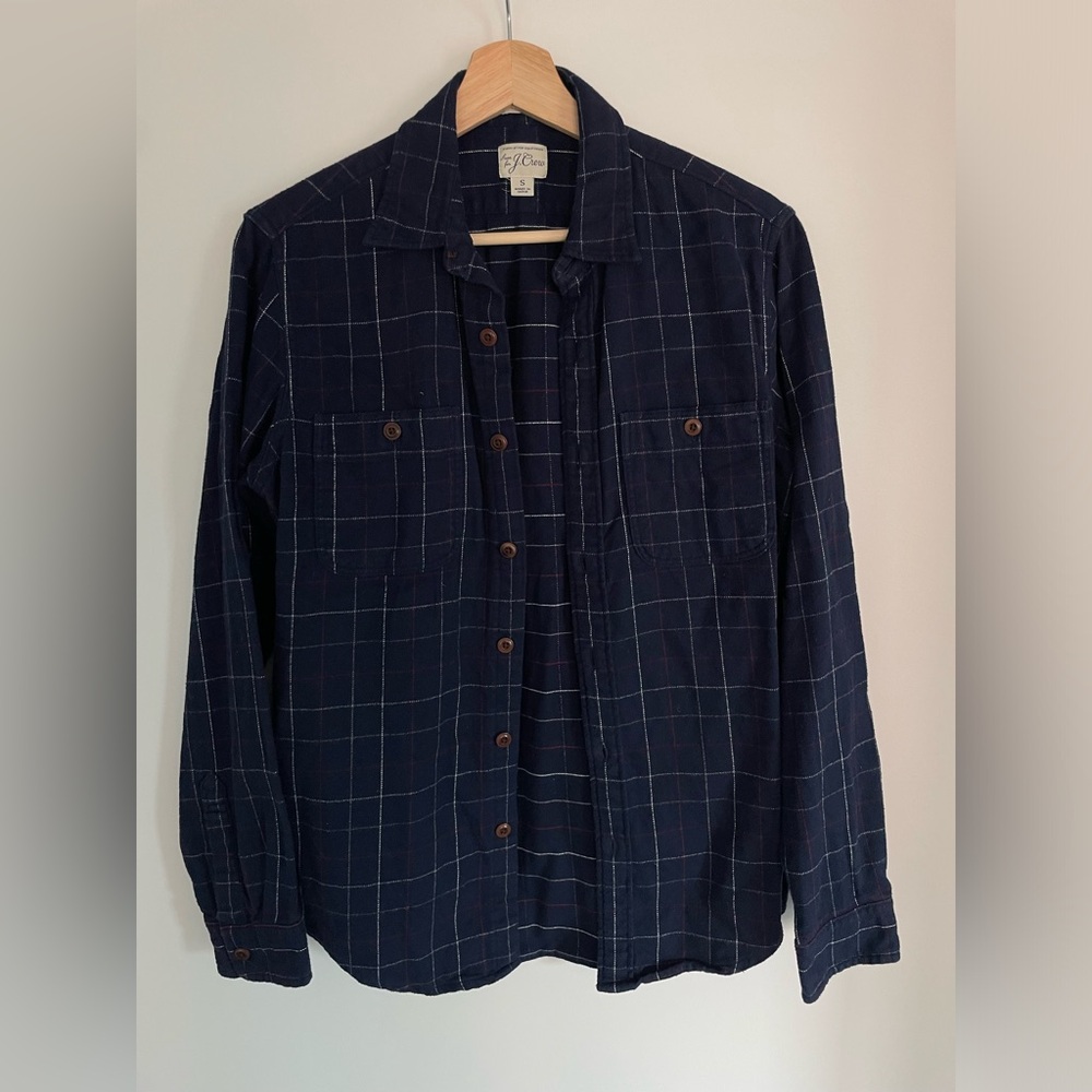 Men's Navy Plaid Shirt